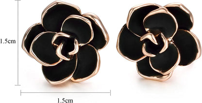 Flower Jewelry Set 18K Rose GP Sexy Flower Lacing with Rhinestones Clip Earrings&Necklace Ladies Jewelry Set