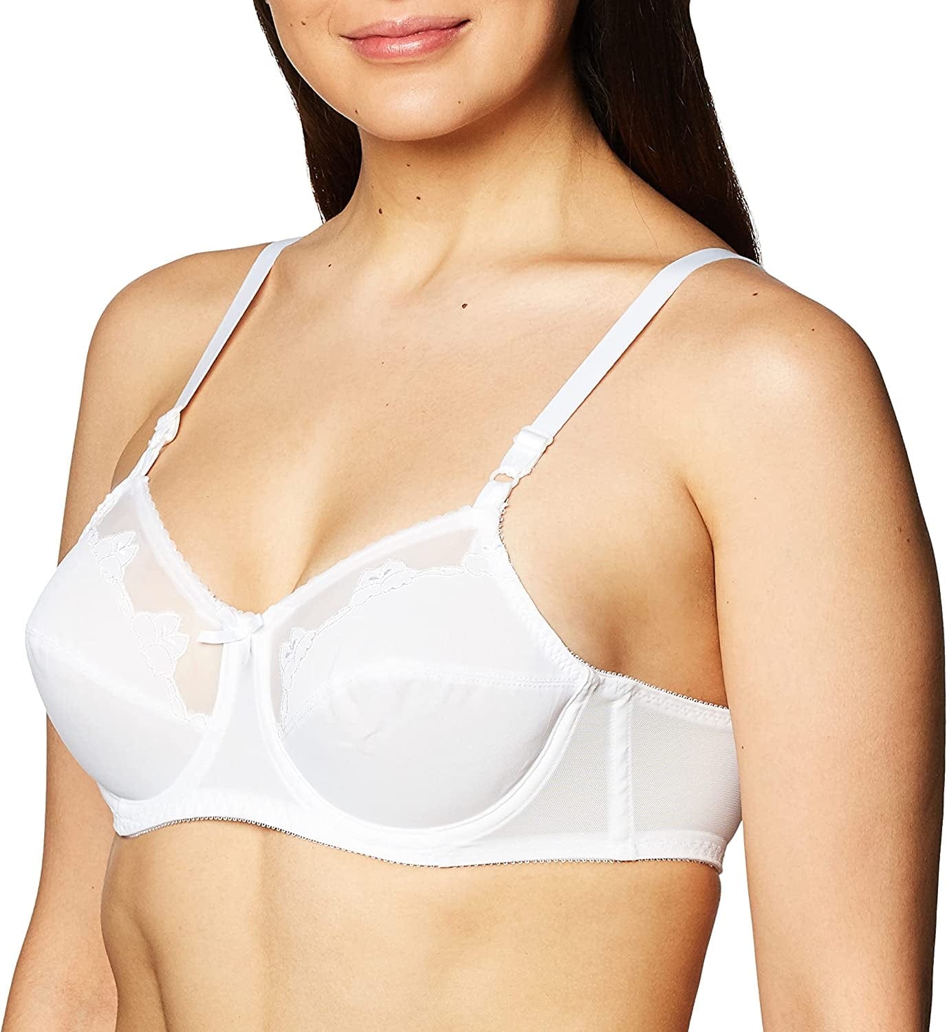 Flower Underwire Bra (0180) White / 48DDD