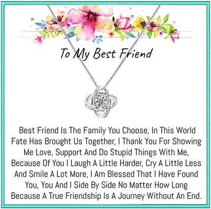 for Best Friend, Best Friend Necklace, Best Friend Birthday, Long Distance Best Friend , Best Friend Birthday, Best Friend Jewelry New Zircon