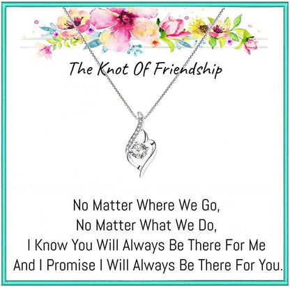 for Best Friend, Best Friend Necklace, Best Friend Birthday, Long Distance Best Friend , Best Friend Birthday, Best Friend Jewelry Knot of Friendship