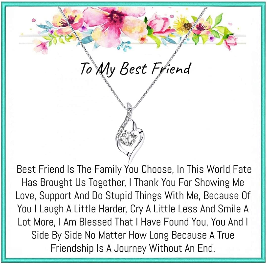 for Best Friend, Best Friend Necklace, Best Friend Birthday, Long Distance Best Friend , Best Friend Birthday, Best Friend Jewelry Twist Zicon