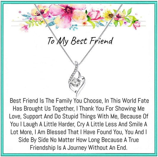 for Best Friend, Best Friend Necklace, Best Friend Birthday, Long Distance Best Friend , Best Friend Birthday, Best Friend Jewelry Twist Zicon