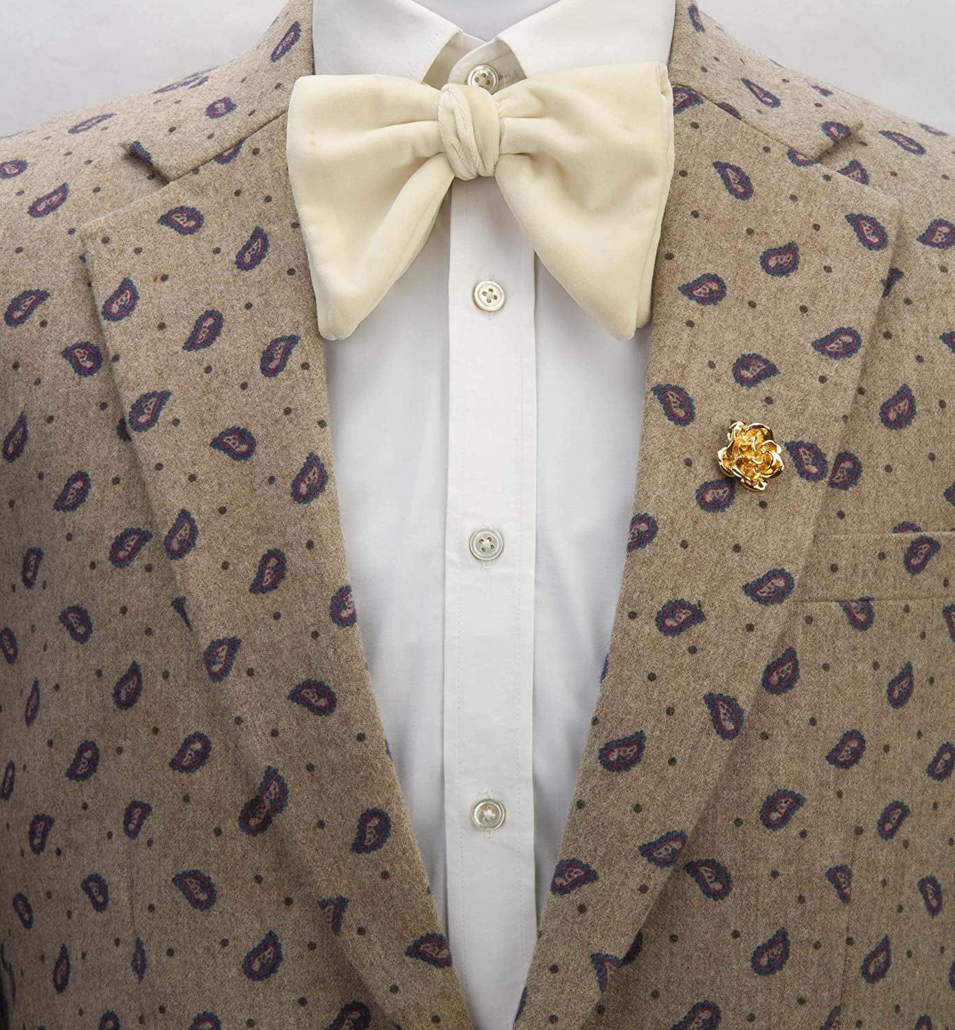 Formal Metalic Gold Rose Lapel Pin Badge Coat Suit Jacket Wedding Gift Party Shirt Collar Accessories Brooch