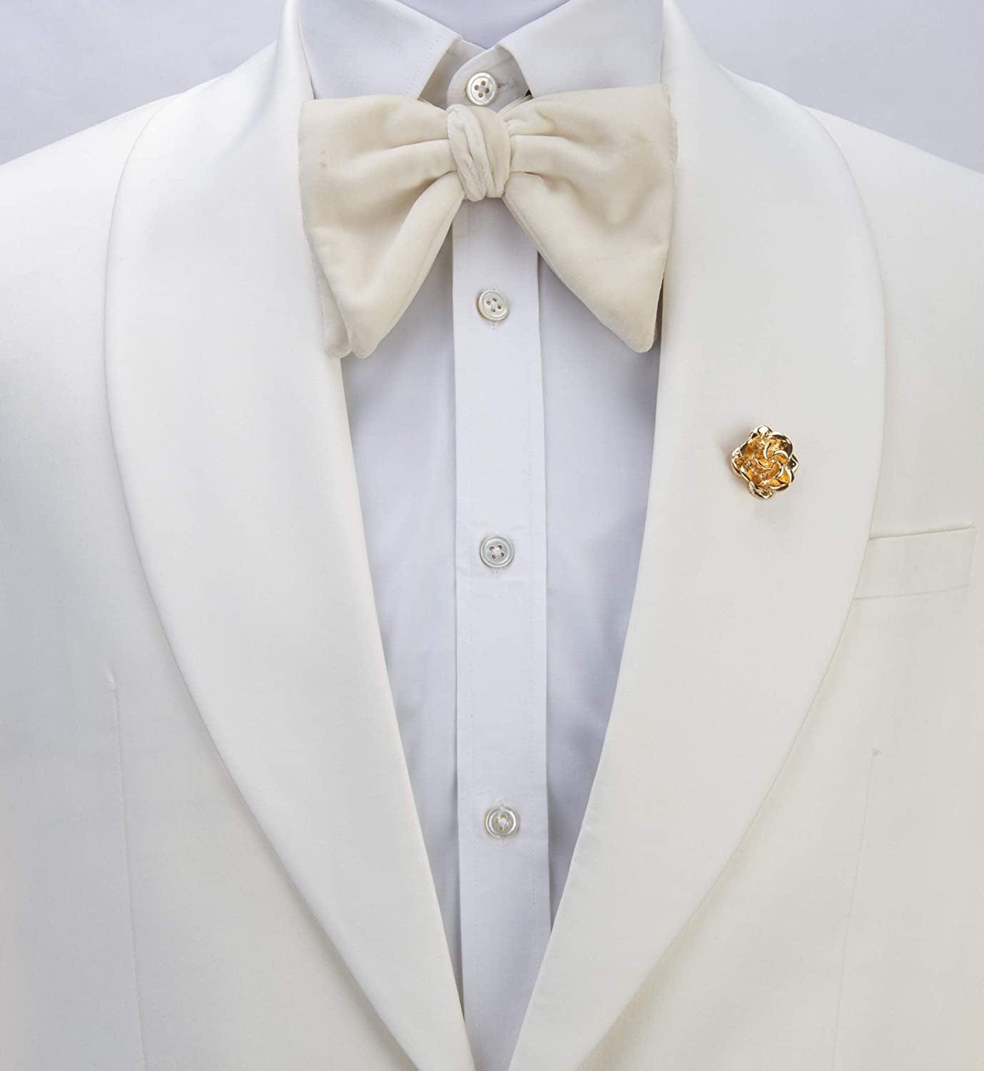 Formal Metalic Gold Rose Lapel Pin Badge Coat Suit Jacket Wedding Gift Party Shirt Collar Accessories Brooch