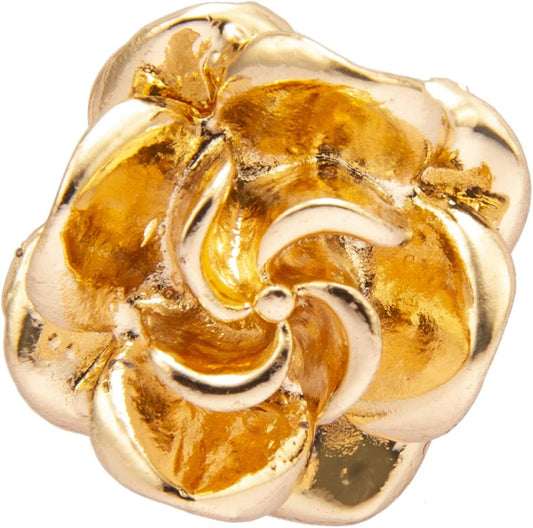 Formal Metalic Gold Rose Lapel Pin Badge Coat Suit Jacket Wedding Gift Party Shirt Collar Accessories Brooch