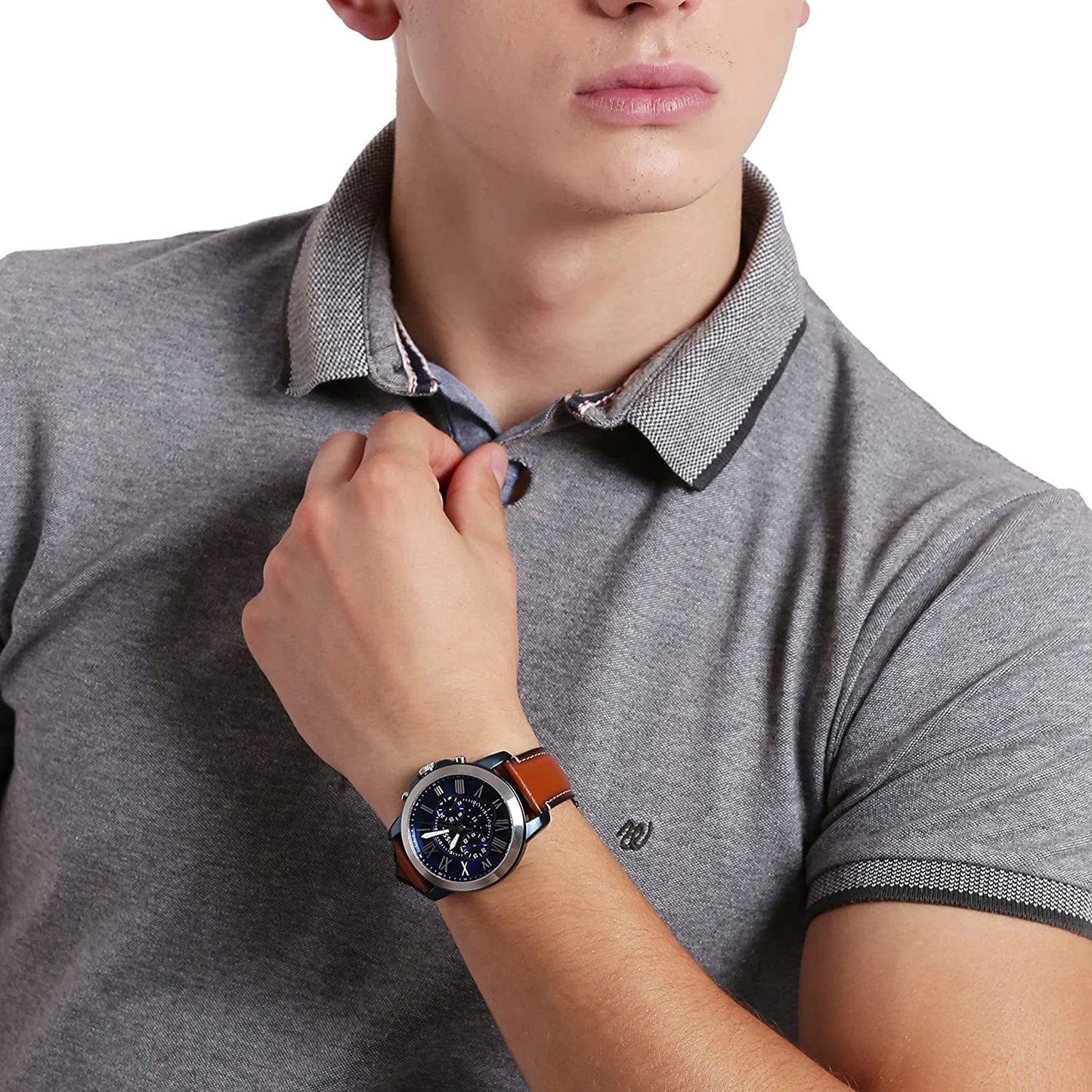 Fossil Men'S Grant Stainless Steel Quartz Chronograph Watch