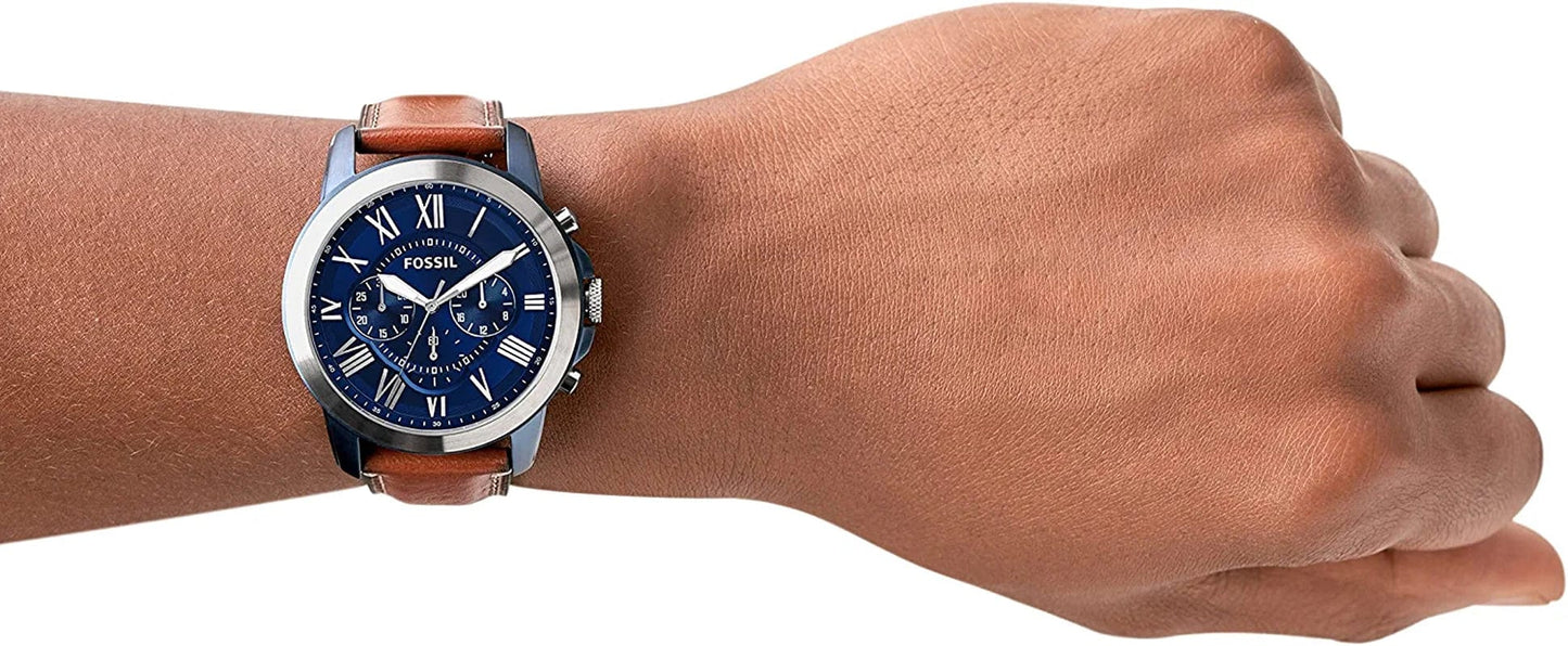 Fossil Men'S Grant Stainless Steel Quartz Chronograph Watch