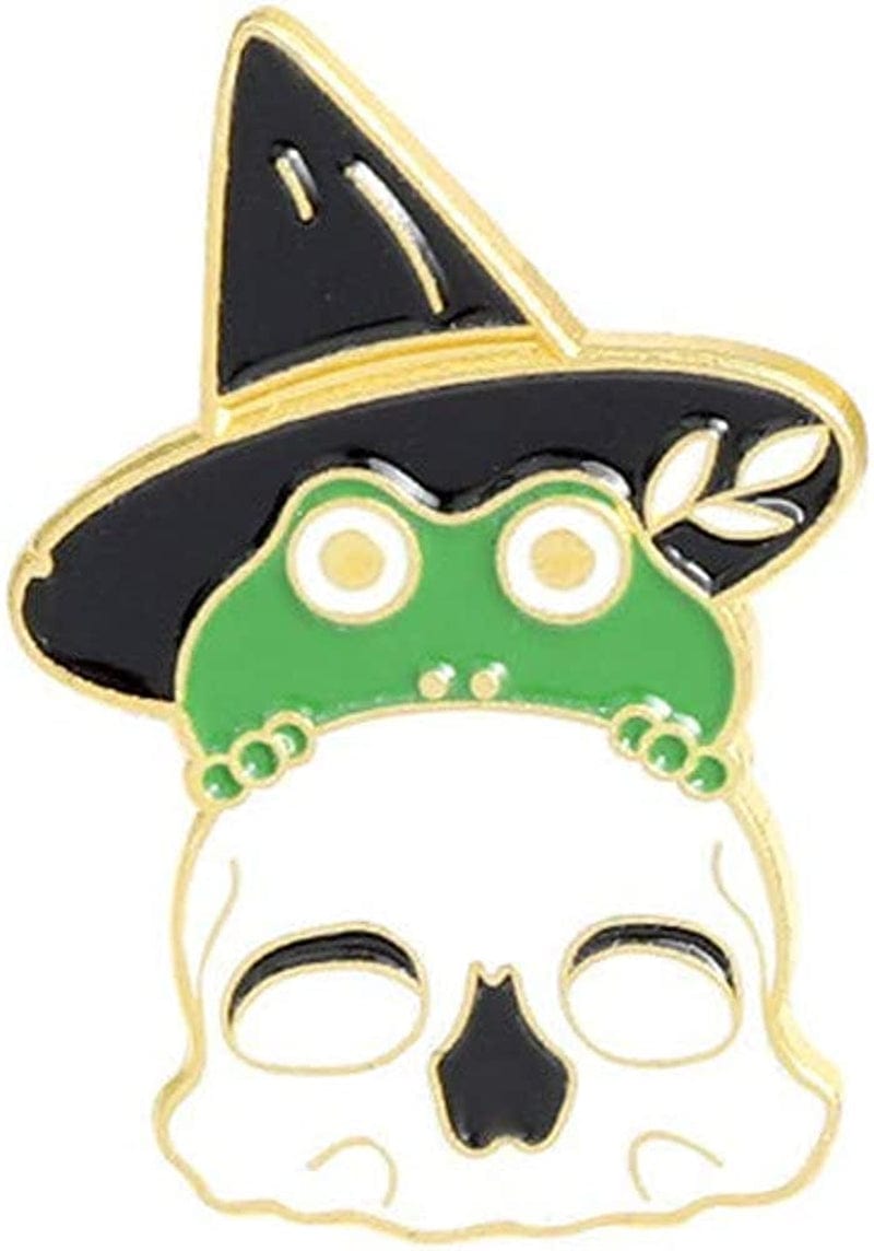 Frog Enamel Pin Cartoon Badge for Bag Clothes Caps Lapel Pin Buckle Jewelry Accessory Gift Gold-01-04