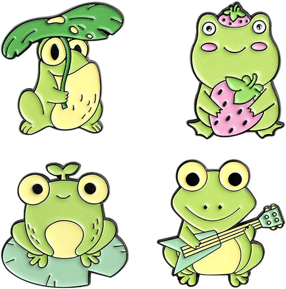 Frog Enamel Pin Cartoon Badge for Bag Clothes Caps Lapel Pin Buckle Jewelry Accessory Gift
