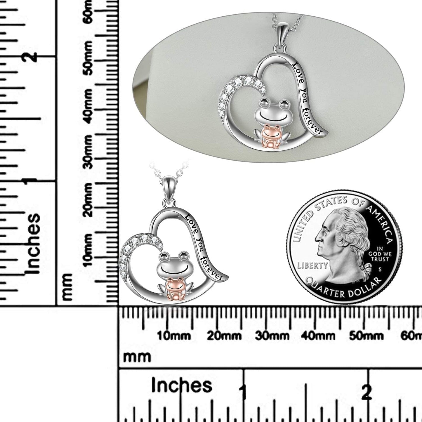 Frog/Fox/Ladybug/Butterfly Necklace Jewelry for Women Sterling Silver Mothers Day Gifts for Mom Daughter Wife(Sliver-Ladybug Necklace)