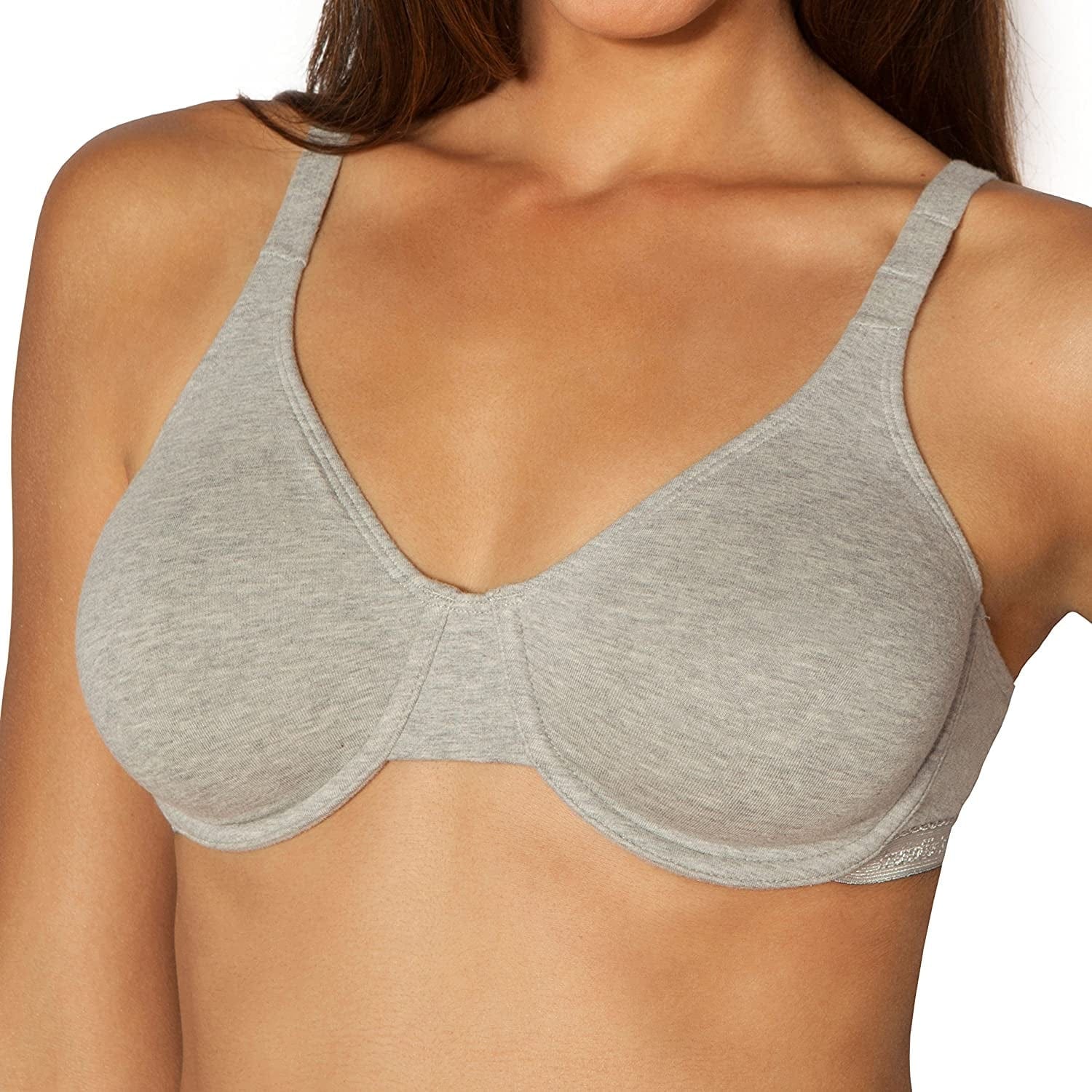 Fruit of the Loom Women'S Stretch Cotton Extreme Comfort Underwire Bra Heather Grey / (42) DD