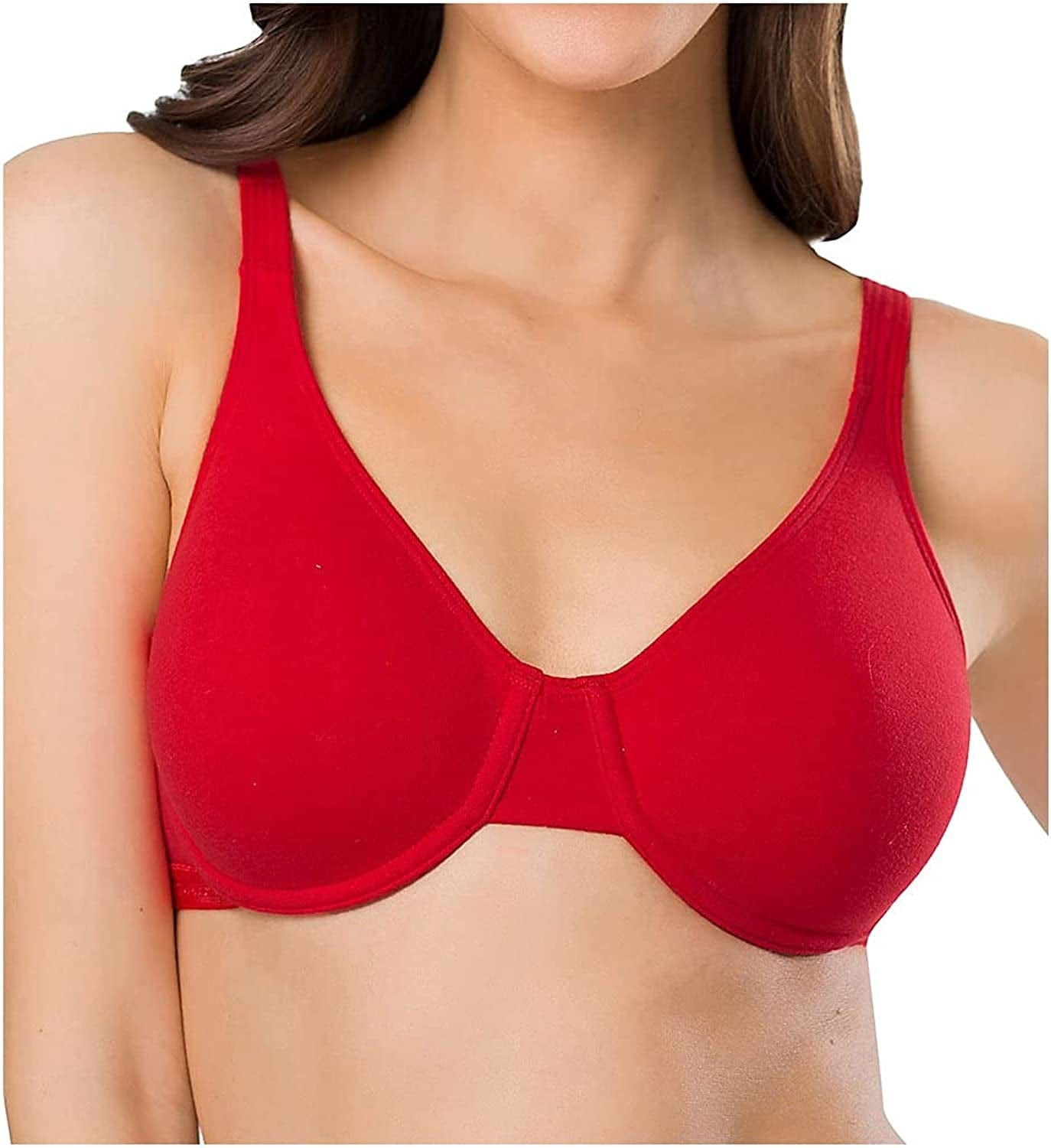 Fruit of the Loom Women'S Stretch Cotton Extreme Comfort Underwire Bra Red Hot / (36) B