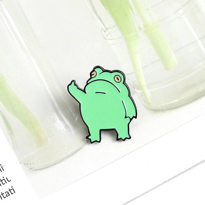 Funny Frog Enamel Brooch Pin Backpack Clothes Lapel UOCUTN Animal Jewelry