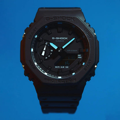 GA2100-1A2 Neon Accent Watch, Blue