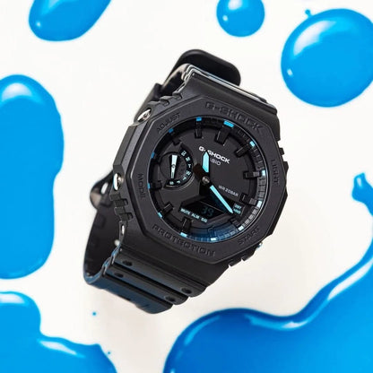 GA2100-1A2 Neon Accent Watch, Blue