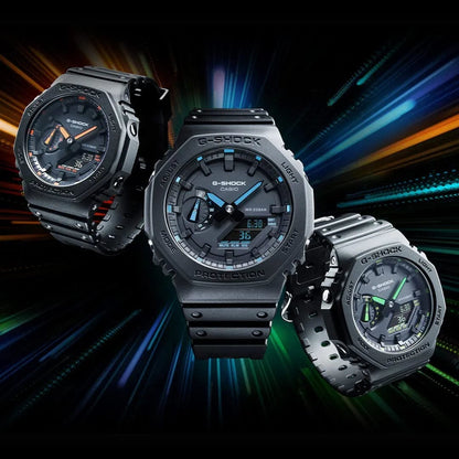 GA2100-1A2 Neon Accent Watch, Blue