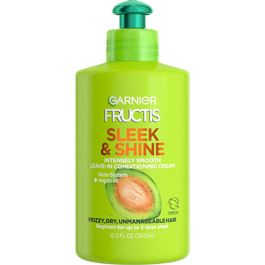Garnier Fructis Sleek and Shine Intensely Smooth Leave-In Conditioning Cream, 10.2 Fluid Ounce Health & Beauty > Personal Care > Hair Care Garnier 5.1 Fl Oz (Pack of 1)  