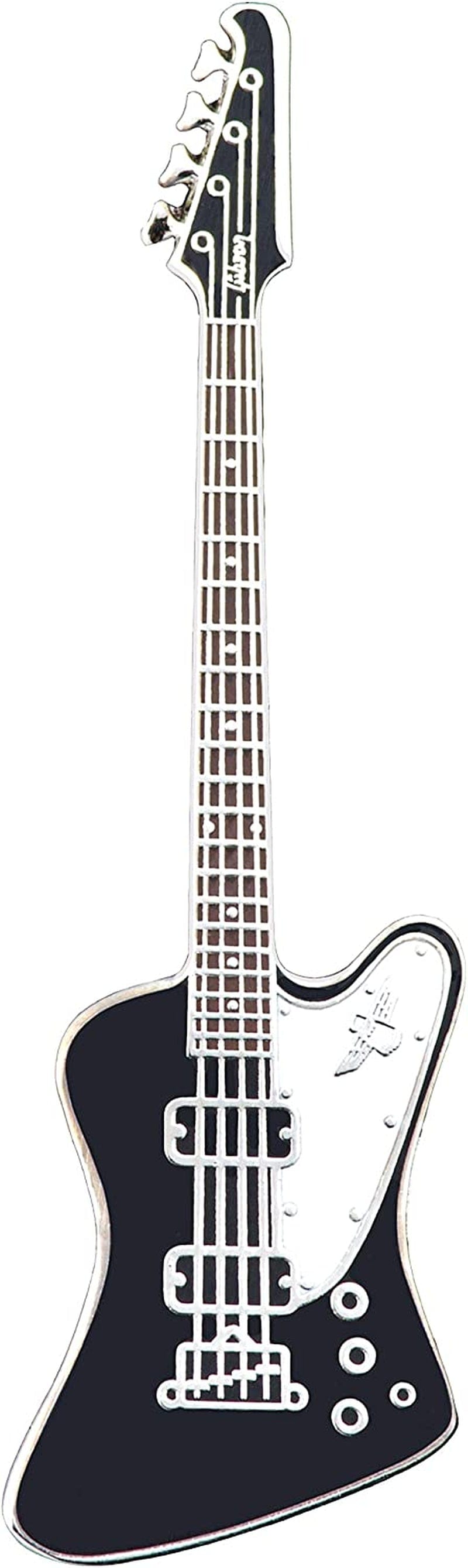 Geepins Enamel Guitar Pin | Stunning Miniature Precision Brooch | 52 Mm Length | Wear on Shirt, Jacket, Lapel, Hat, or Tie | Presented in Beautiful Guitar Case Box | Perfect Gift Tbird Bass