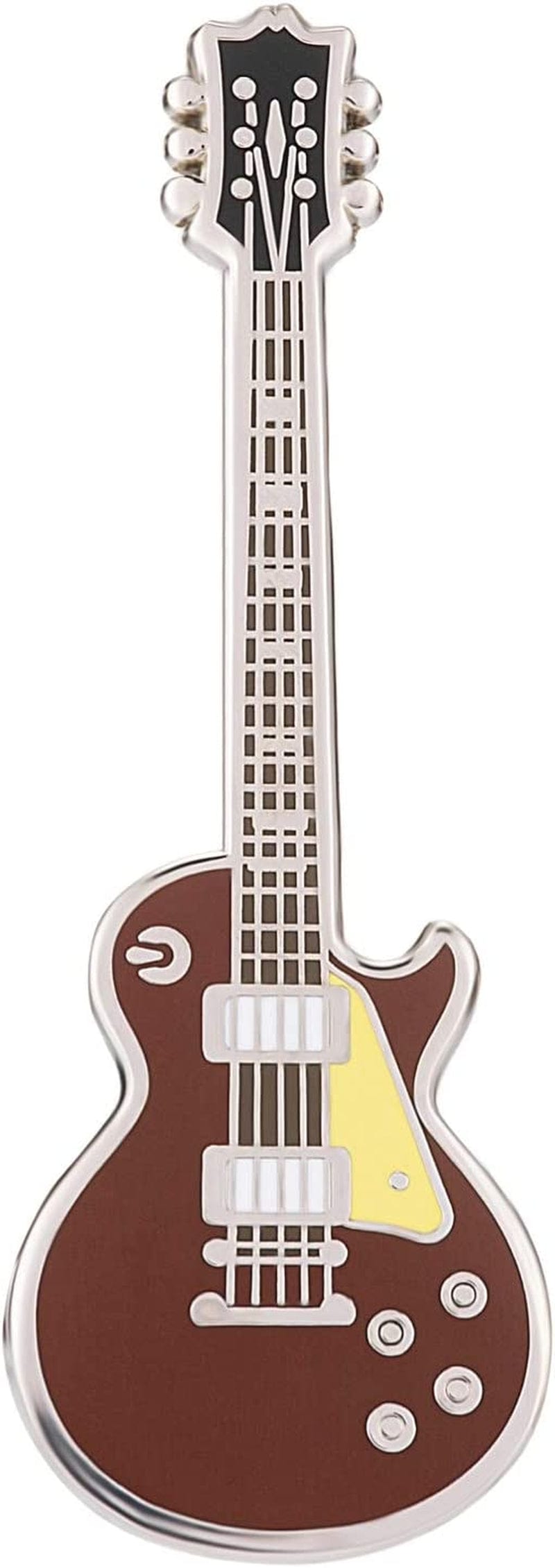 Geepins Enamel Guitar Pin | Stunning Miniature Precision Brooch | 52 Mm Length | Wear on Shirt, Jacket, Lapel, Hat, or Tie | Presented in Beautiful Guitar Case Box | Perfect Gift Les Paul