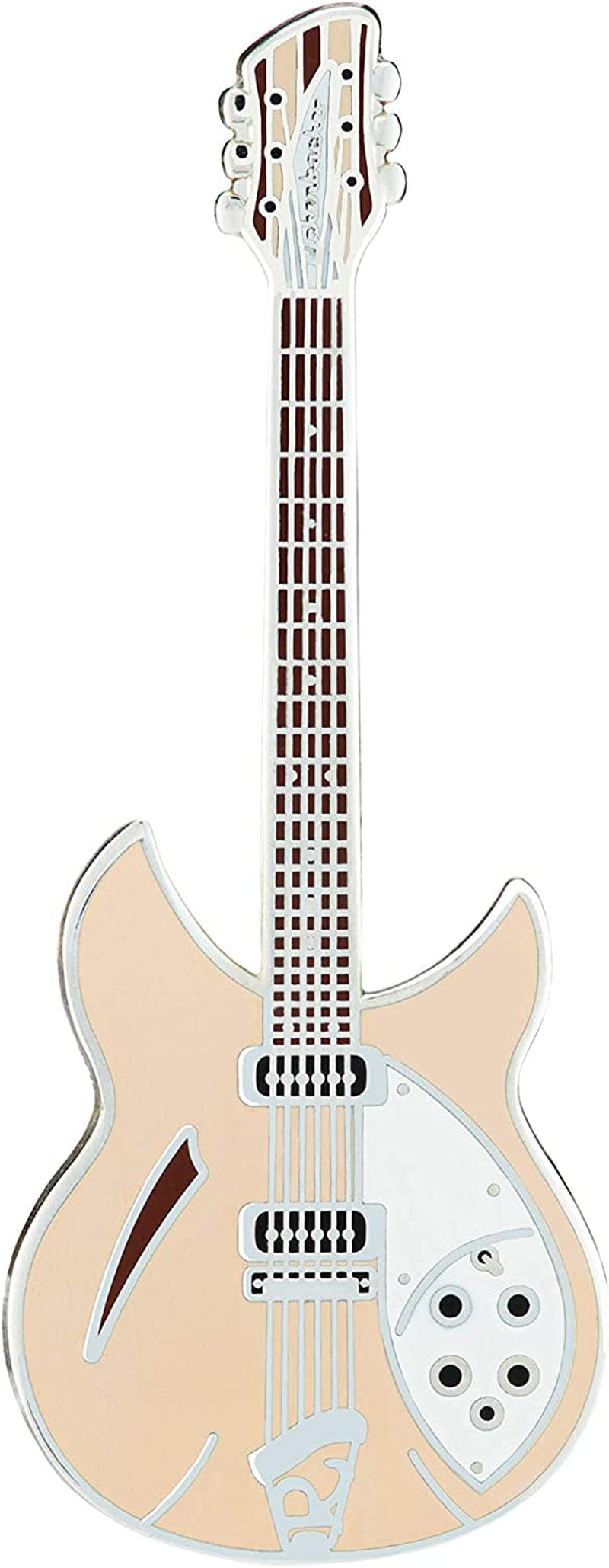 Geepins Enamel Guitar Pin | Stunning Miniature Precision Brooch | 52 Mm Length | Wear on Shirt, Jacket, Lapel, Hat, or Tie | Presented in Beautiful Guitar Case Box | Perfect Gift Rick330