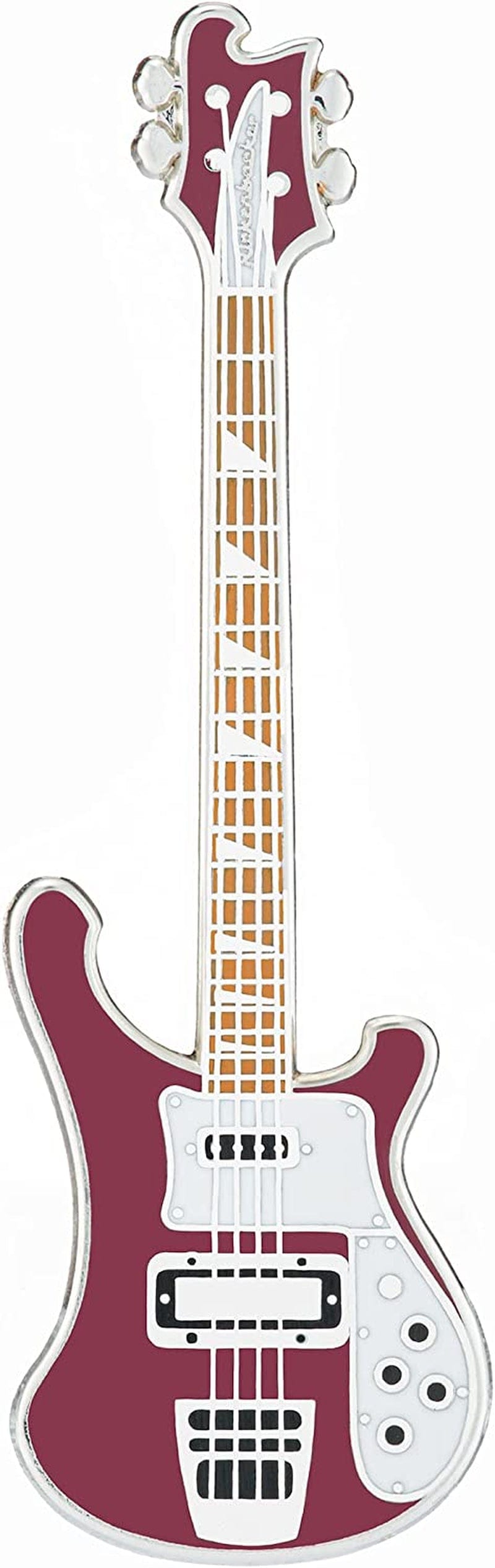 Geepins Enamel Guitar Pin | Stunning Miniature Precision Brooch | 52 Mm Length | Wear on Shirt, Jacket, Lapel, Hat, or Tie | Presented in Beautiful Guitar Case Box | Perfect Gift Rick Bass