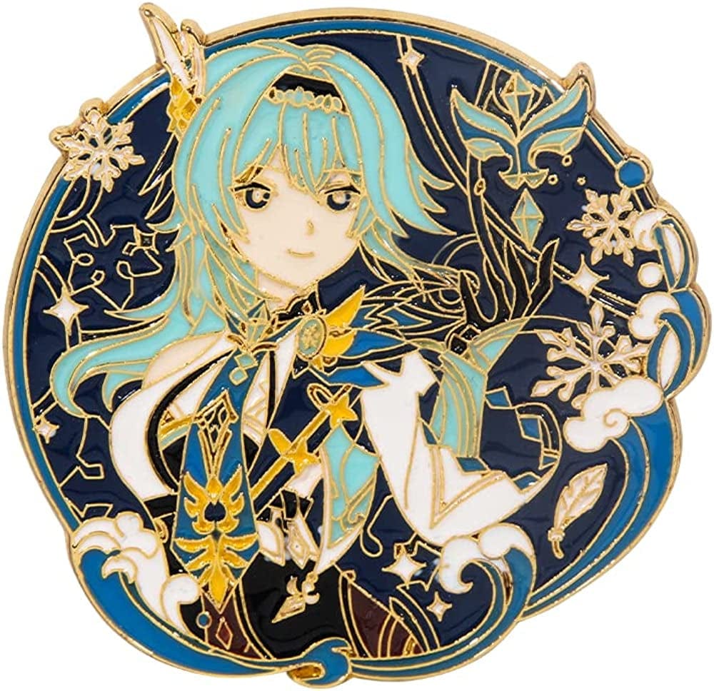 Genshin Impact Hutao Brooch Pin - Hutao Characters Cosplay Enamel Brooch Lapel Pin - Gift for Fans, Women and Girls