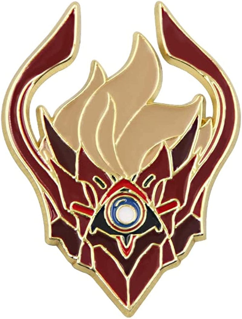 Genshin Impact Hutao Brooch Pin - Hutao Characters Cosplay Enamel Brooch Lapel Pin - Gift for Fans, Women and Girls