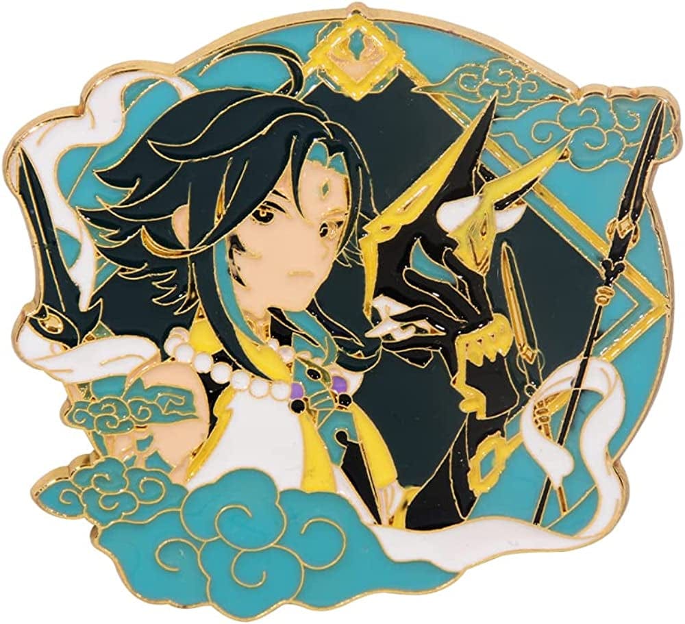 Genshin Impact Hutao Brooch Pin - Hutao Characters Cosplay Enamel Brooch Lapel Pin - Gift for Fans, Women and Girls