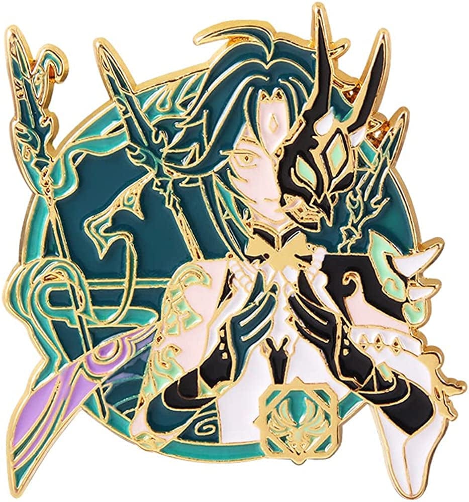 Genshin Impact Hutao Brooch Pin - Hutao Characters Cosplay Enamel Brooch Lapel Pin - Gift for Fans, Women and Girls