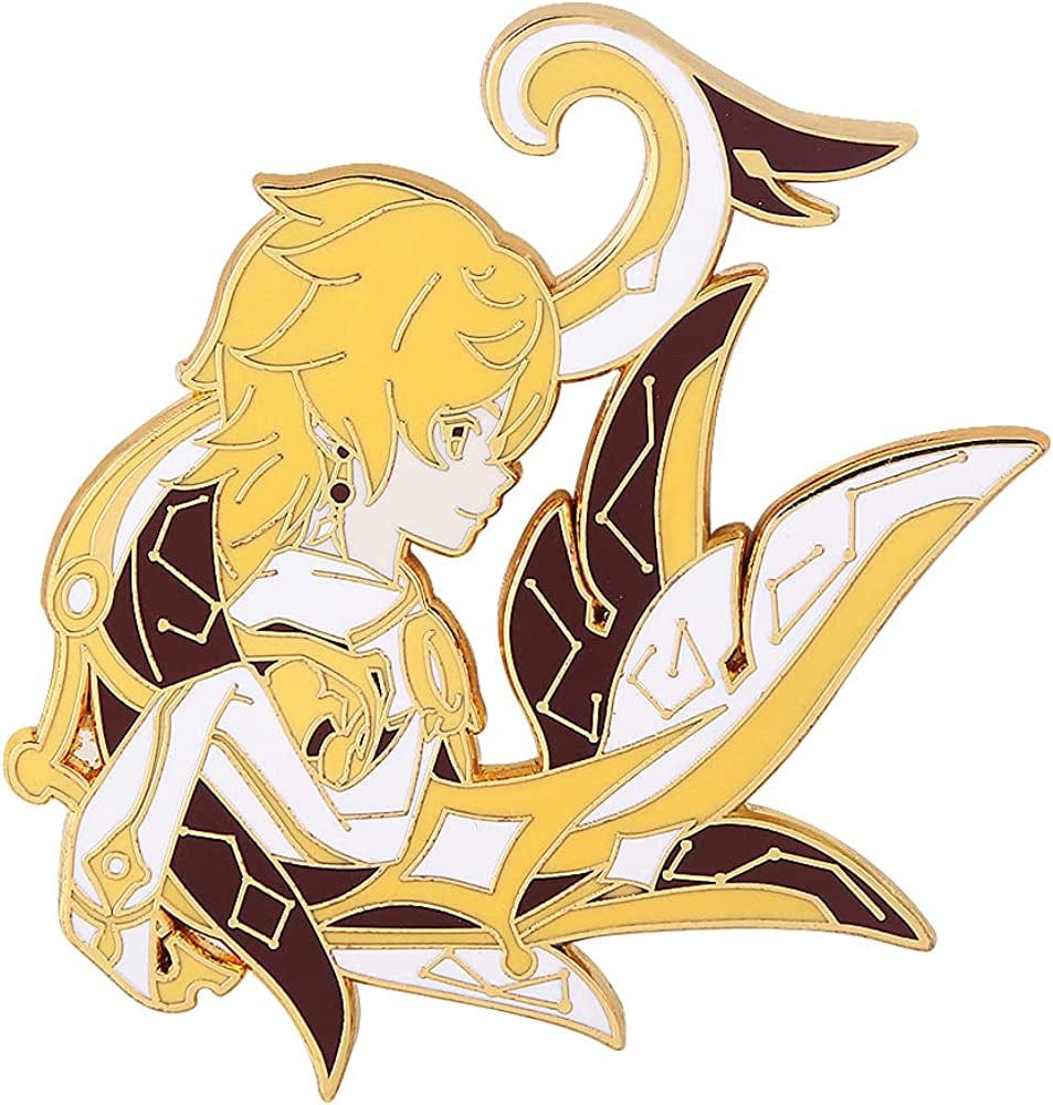 Genshin Impact Hutao Brooch Pin - Hutao Characters Cosplay Enamel Brooch Lapel Pin - Gift for Fans, Women and Girls
