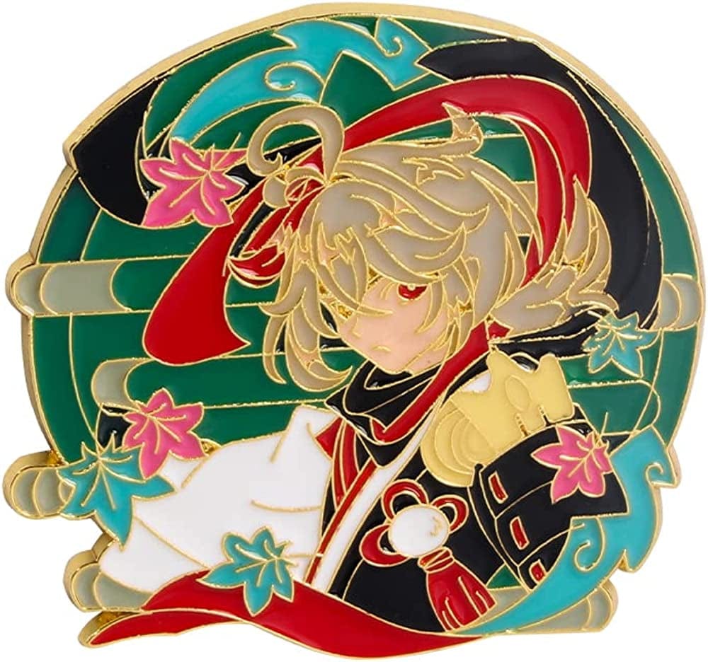 Genshin Impact Hutao Brooch Pin - Hutao Characters Cosplay Enamel Brooch Lapel Pin - Gift for Fans, Women and Girls