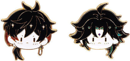 Genshin Impact Hutao Brooch Pin - Hutao Characters Cosplay Enamel Brooch Lapel Pin - Gift for Fans, Women and Girls
