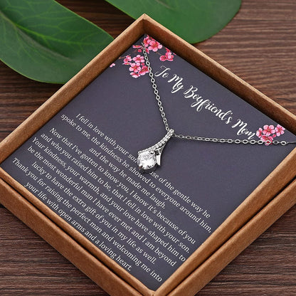 Gift to My Boyfriend'S Mom Necklace, 925 Sterling Silver Necklace, Boyfriends Mom Necklace