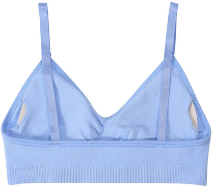 Girls Comfortable Camisole Bra with Adjustable Thin Straps - 5 Packs
