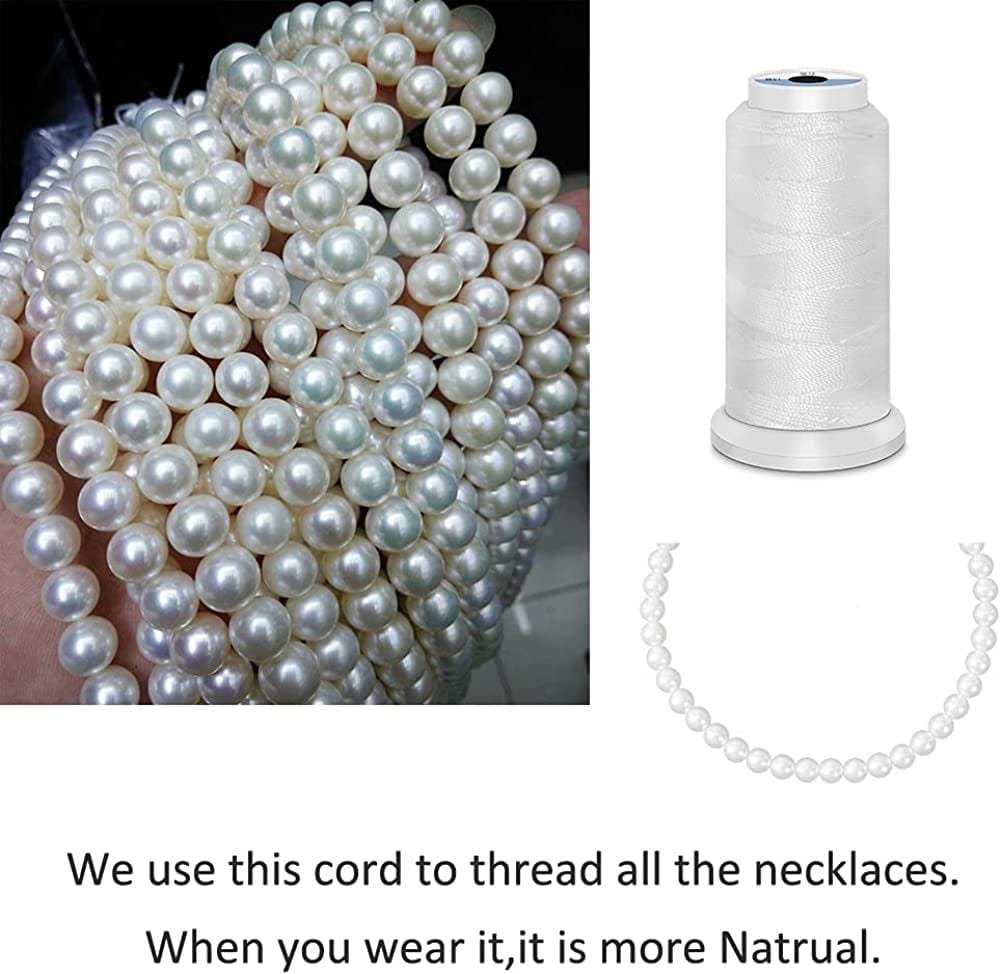 Glass Pearl Necklace and Earring Set,Collar De Perlas Para Mujer,Faux Pearl Jewelry Set for Women with Charm Chain