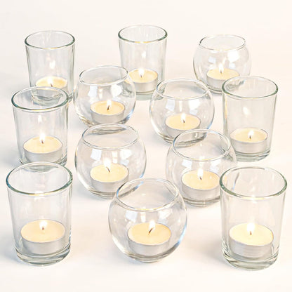 Gold Votive Candle Holders 12Pcs Assorted Gold Mercury Glass Votives Tealight Candle Holder Gold Candle Holders for Table Centerpiece Wedding Bridal Shower Engagement Party Festival Holiday Home Decor Clear-12Pcs