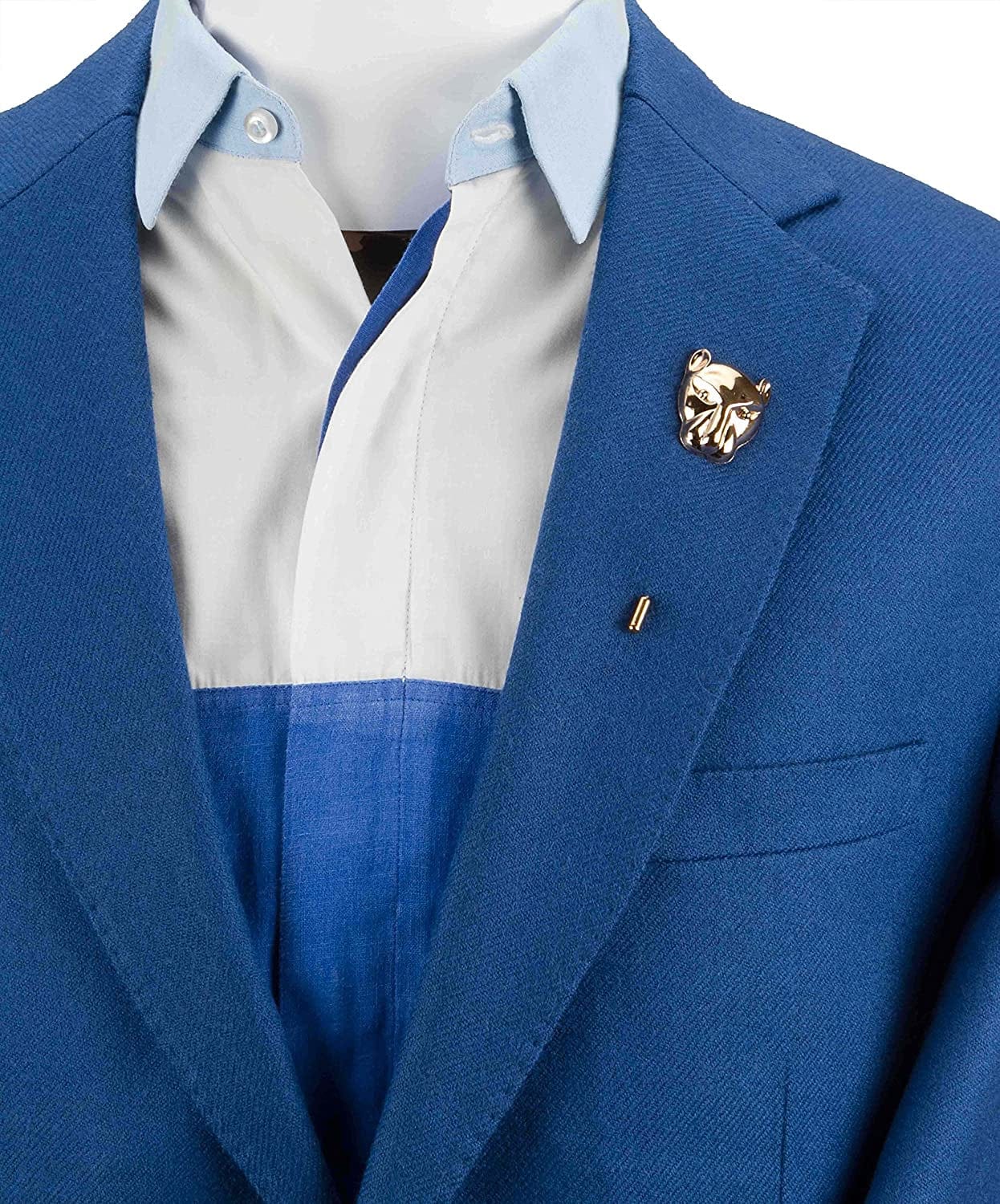 Golden Lion Mask Lapel Pin Badge Coat Suit Collar Accessories Brooch for Men Golden