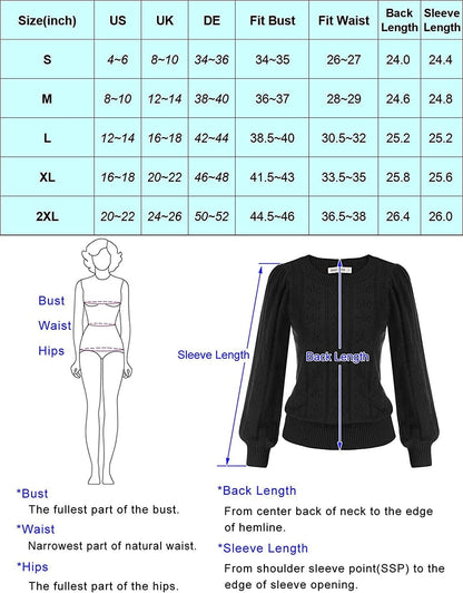 GRACE KARIN Womens Lightweight Soft Summer Puff Short Sleeve Tops Thin Pullover Sweater Knit Shirt Blouse