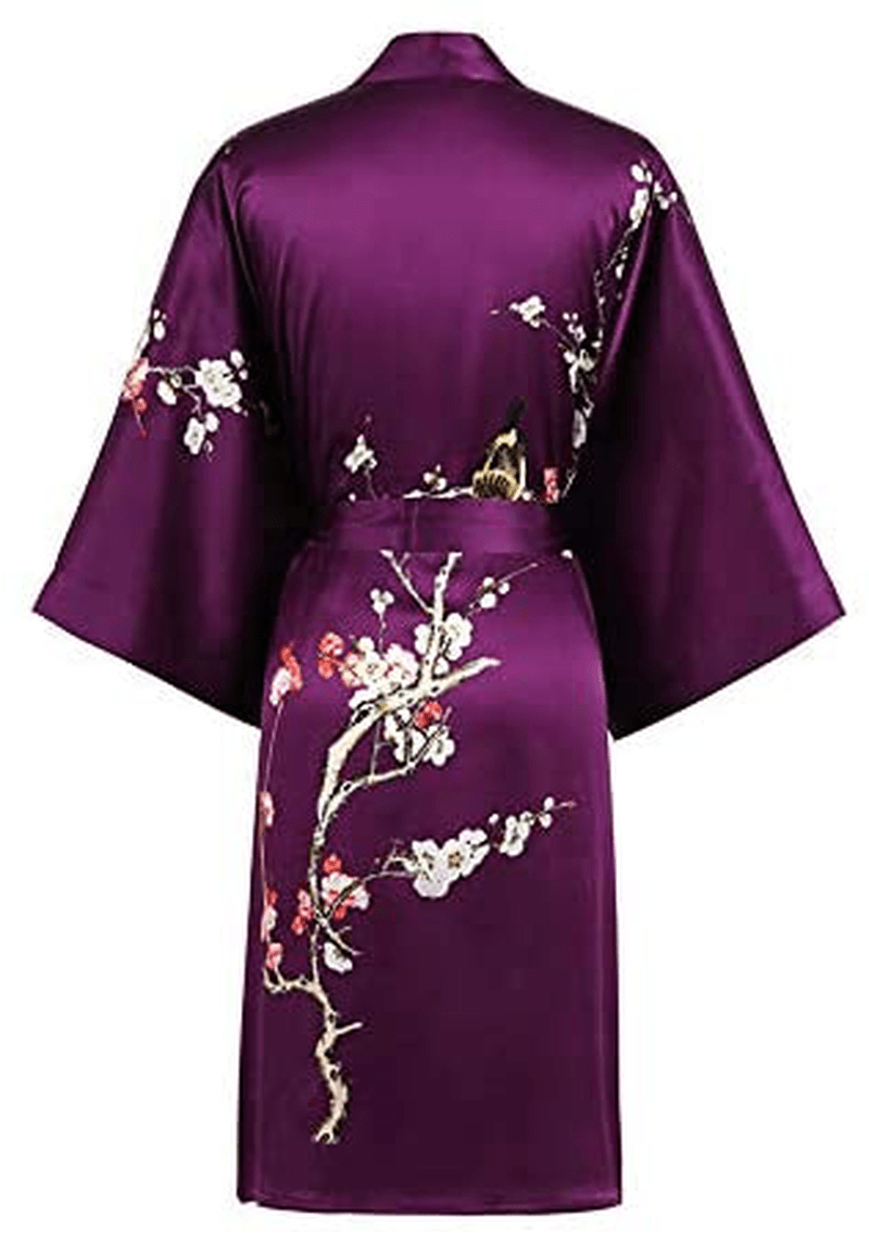 Grace Silk 100% Silk Short Robe Kimono Apparel & Accessories > Clothing > Sleepwear & Loungewear > Robes Grace Scarves   
