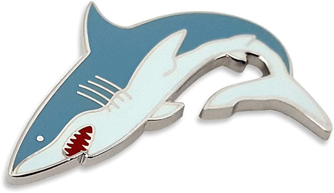 Great White Shark Enamel Lapel Pin