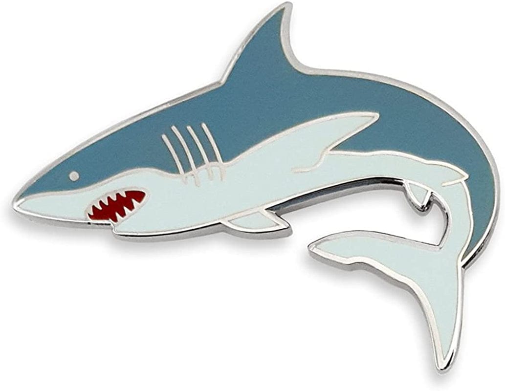 Great White Shark Enamel Lapel Pin