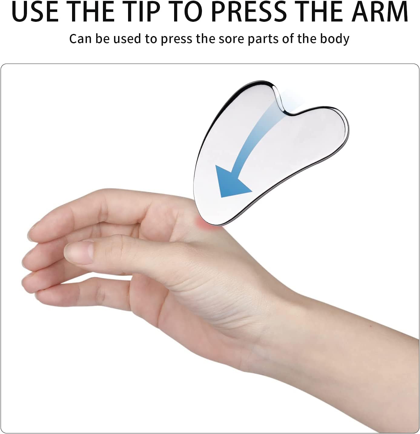 Gua Sha Stainless Steel with Travel Pouch, Gua Sha Facial Tools, Gua Sha Shaping Tool, Metal Gua Sha, Steel Gua Sha Massage Tool, Jawline Sculptor, Scraping Tool for Face, Body Health & Beauty > Personal Care > Cosmetics > Cosmetic Tools > Skin Care Tools Tophigh   