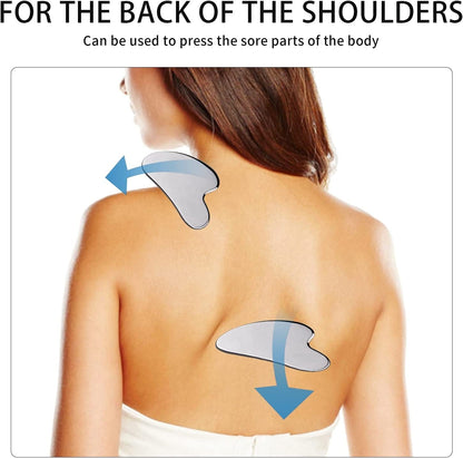 Gua Sha Stainless Steel with Travel Pouch, Gua Sha Facial Tools, Gua Sha Shaping Tool, Metal Gua Sha, Steel Gua Sha Massage Tool, Jawline Sculptor, Scraping Tool for Face, Body Health & Beauty > Personal Care > Cosmetics > Cosmetic Tools > Skin Care Tools Tophigh   