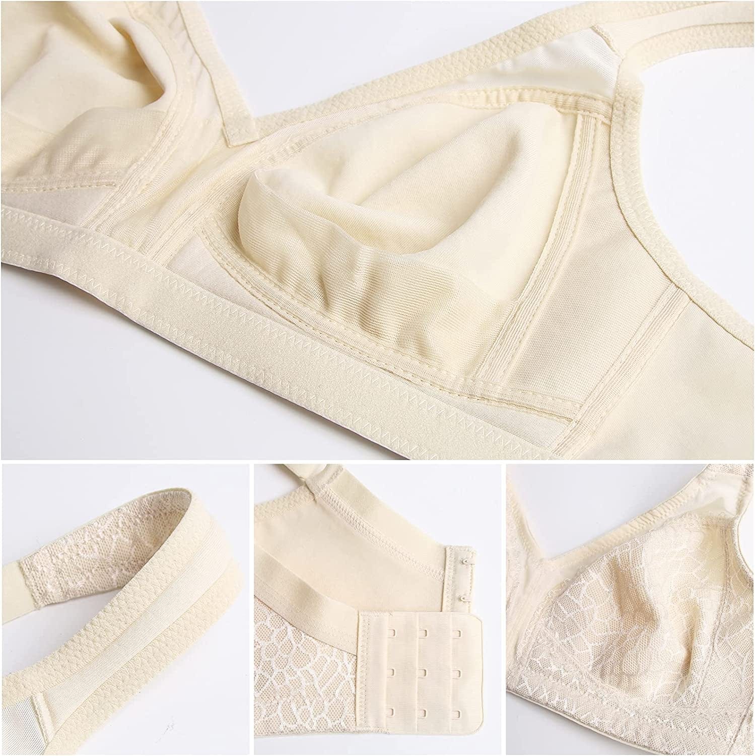 HACI Women'S Full Coverage Non Padded Wirefree plus Size Minimizer Bra for Large Bust Support Seamless