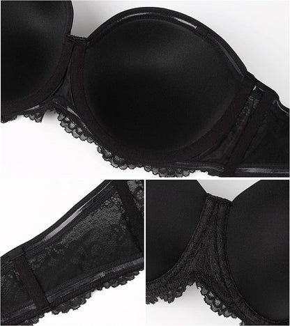 HACI Women'S Full Figure Strapless Bra Multiway Coverage Underwire plus Size Bras