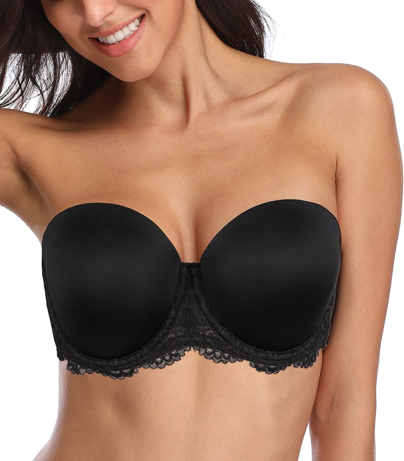 HACI Women'S Full Figure Strapless Bra Multiway Coverage Underwire plus Size Bras