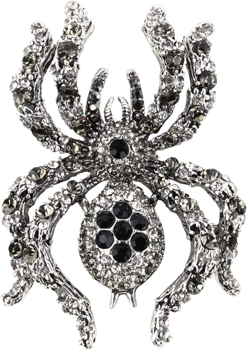 Halloween Spider Rings for Women, Stretch Rings Fit Finger 6 to 9, Halloween Rings for Women, Silk Scarf Holders Grey