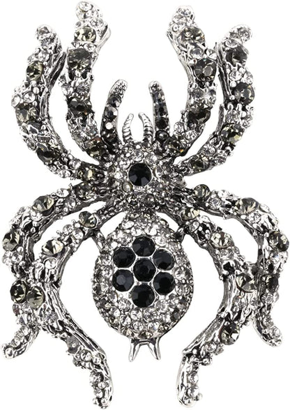 Halloween Spider Rings for Women, Stretch Rings Fit Finger 6 to 9, Halloween Rings for Women, Silk Scarf Holders Grey