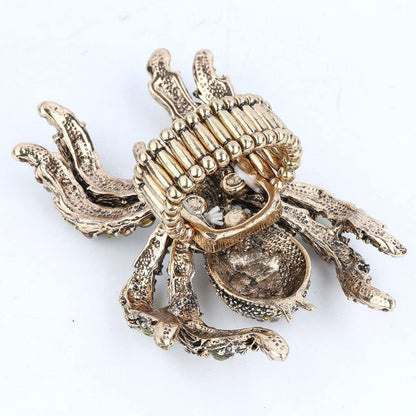 Halloween Spider Rings for Women, Stretch Rings Fit Finger 6 to 9, Halloween Rings for Women, Silk Scarf Holders