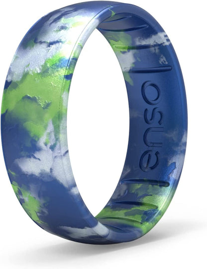 Handcrafted Classic Silicone Ring – Comfortable and Flexible Design – 6.6Mm Wide, 1.75Mm Thick Earth / 7